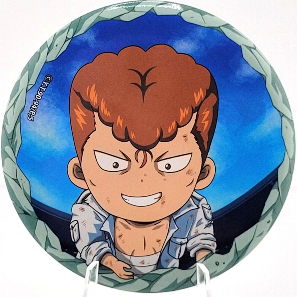 Kazuma Kuwabara - Yu Yu Hakusho Anime Plaza Adores Blue Can Badge